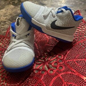 Nike Kids' White and Blue Sneakers